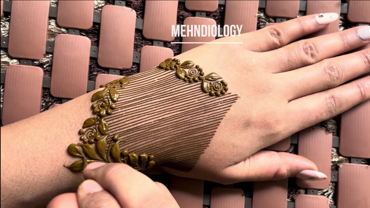 Elegant Leafy Mehndi Design | Simple Back Hand Mehndi Design Tutorial