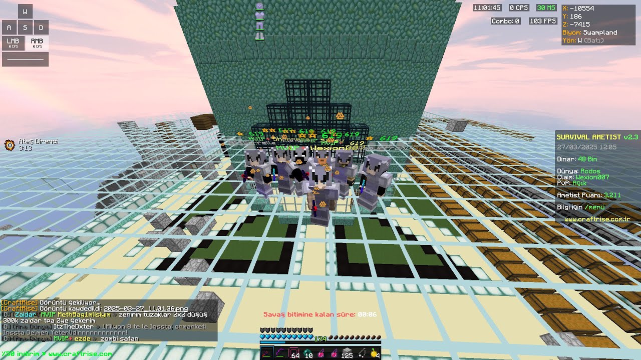 +50 SPAWNERLI & DOLU GENİŞ SANDIKLI PATLAYAN CLAİMLER - craftrise survival ametist