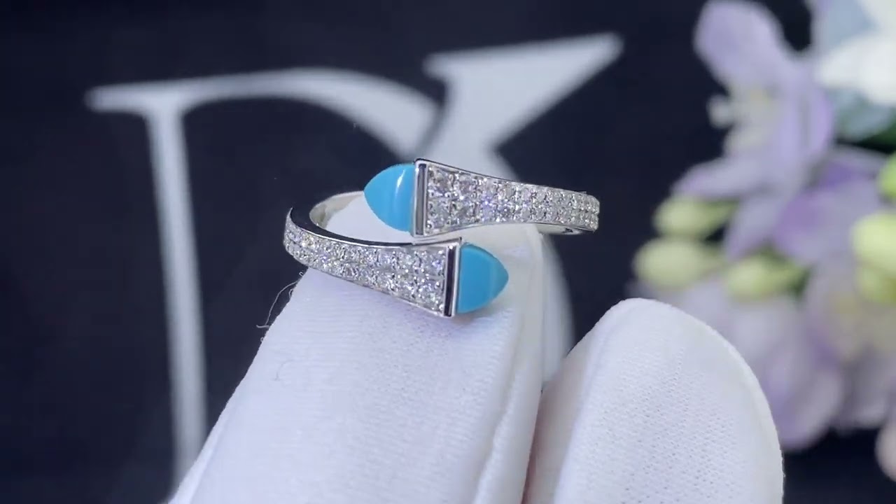 daikun jewelry marli cleo diamond slim ring in white gold turquoise cleo r1