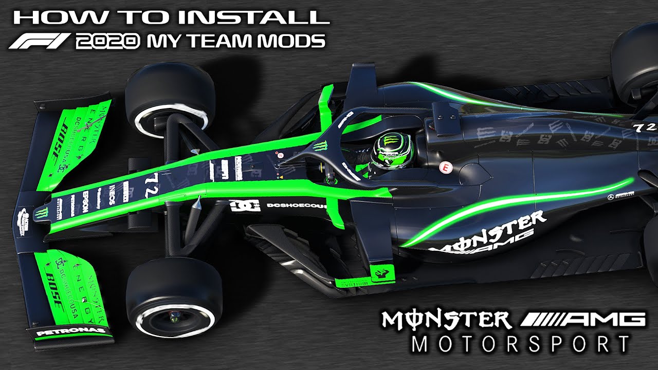 How to Install F1 2020 My Team Mods | Monster-AMG Motorsport (F1 2020 Modding Tutorial)