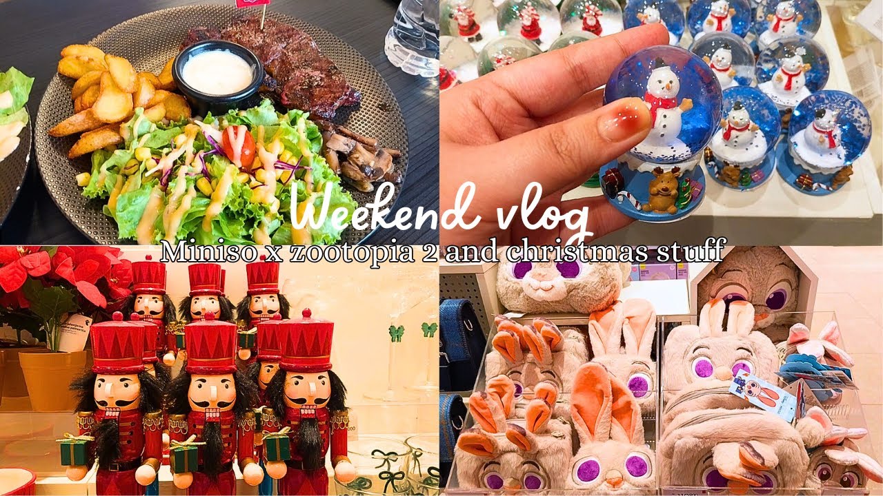 Weekend vlog | miniso x zootopia 2 and christmas stuff ‧₊˚🎄✩ ₊˚🦌⊹♡