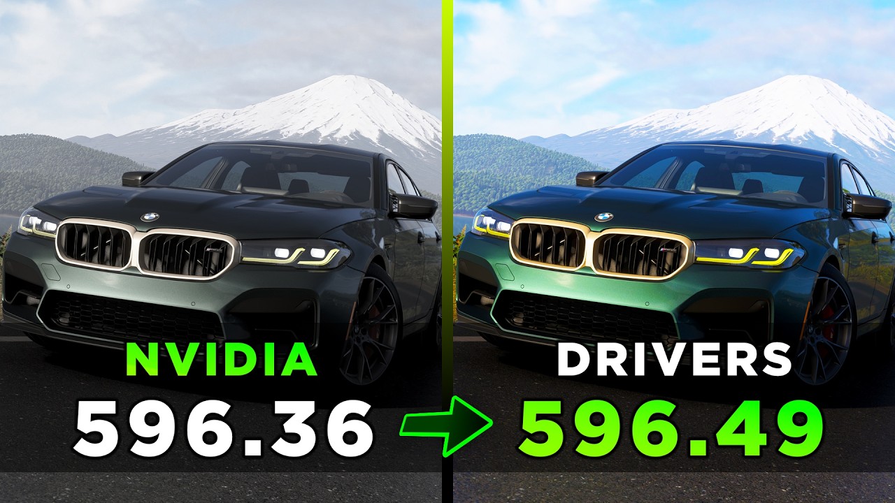 Nvidia Drivers | 596.36 vs 596.49 - Comparison in 7 Games