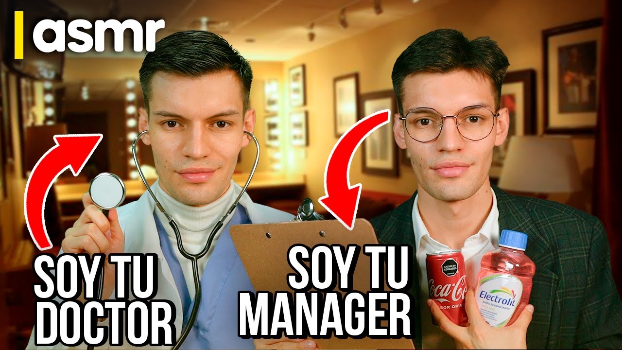 ASMR español roleplay para dormir doble doctor y asistente personal