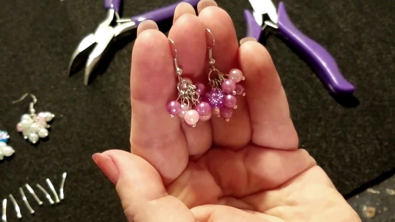 How to make Grape Cluster Earrings by Karen Suki Arts