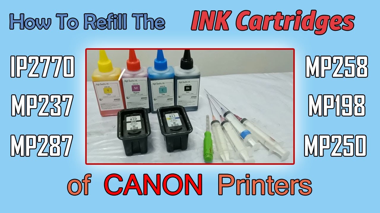 HOW TO REFILL INK | PAANO MagREFILL ng INK | CANON IP2770 MP237 MP287 MP258 | ENGLISH SUBTITLE