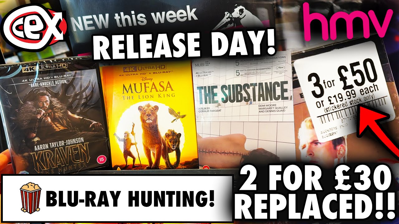 Blu-ray Hunting - HMV 2 FOR £30 REPLACED WITH 3 FOR £50!! MUFASA NEW RELEASE DAY & CEX MERTHYR!!