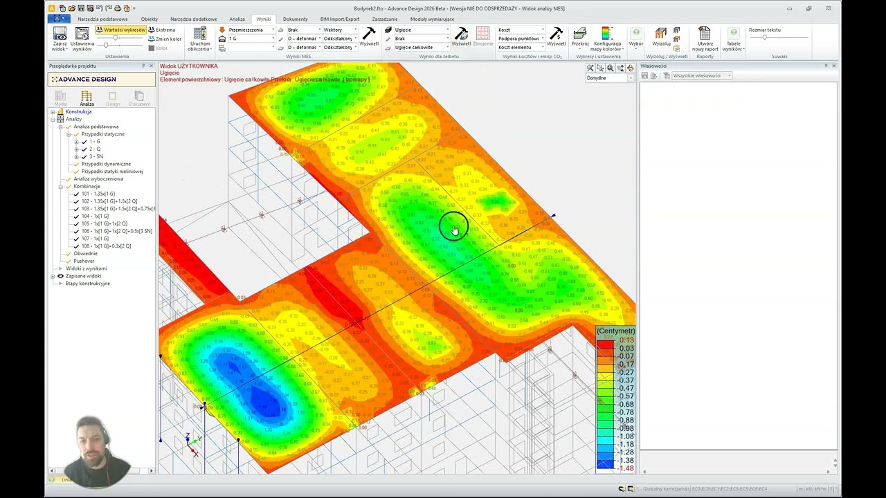 📐Advance Design 2026 - Ulepszenie ugięć płyt żelbetowych