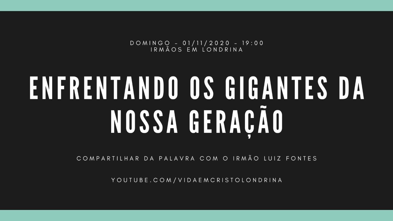 Enfrentando os gigantes da nossa gera&ccedil;&atilde;o - Luiz Fontes