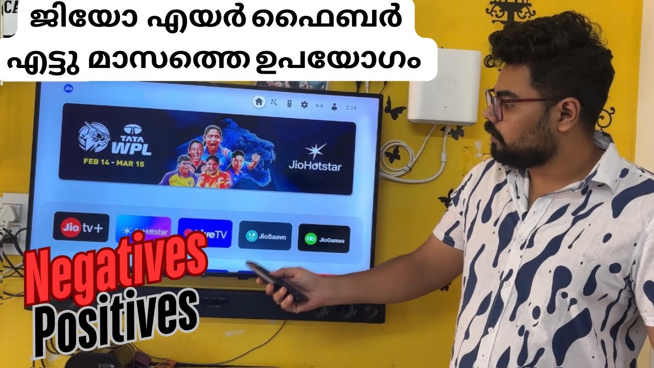 Main disadvantages|Eight months user review Jio air Fiber Malayalam|negatives and positives