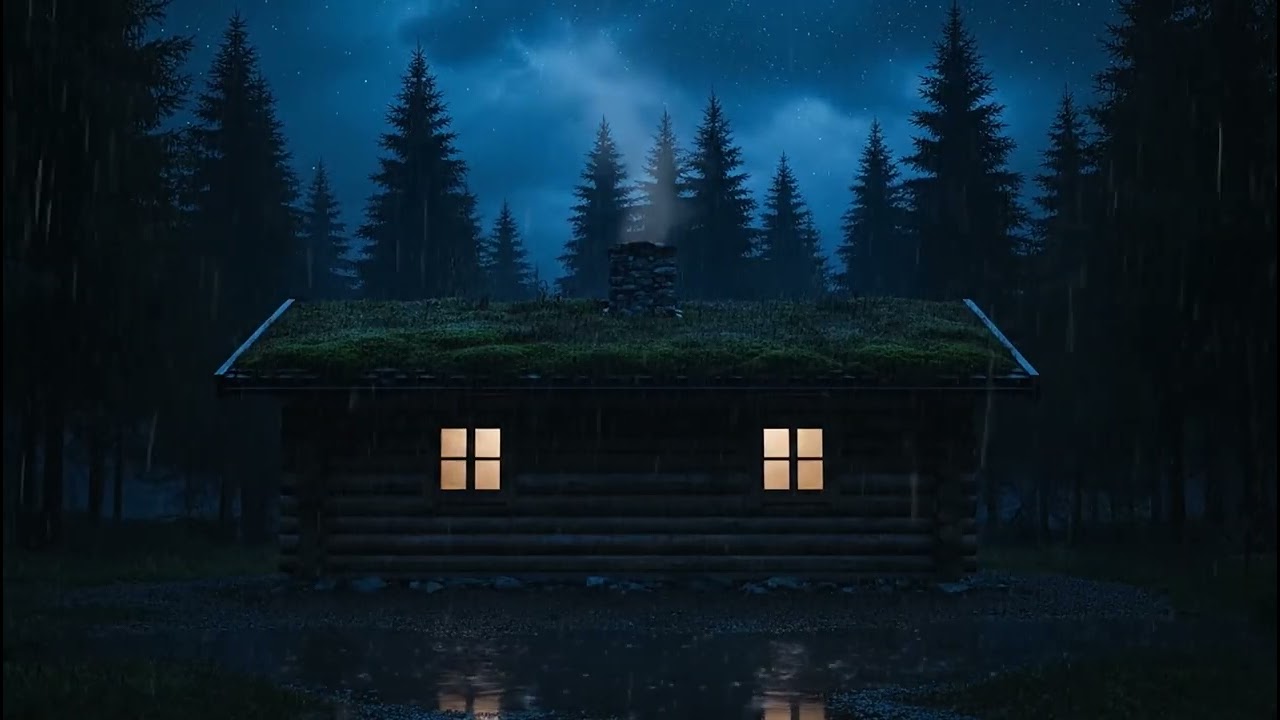 Fall Asleep in 3 Minutes 🌧️ Heavy Rain & Thunder Sounds inside a Cozy Cabin