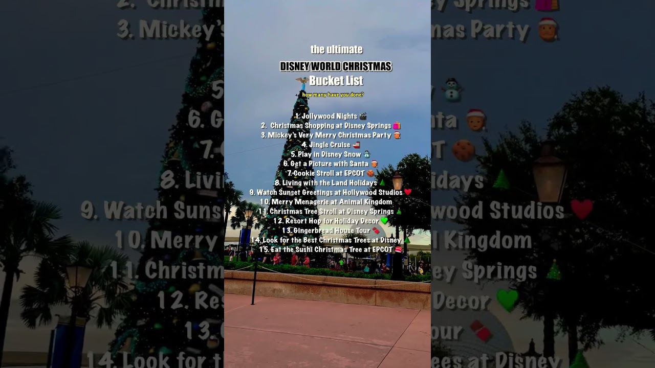 ULTIMATE Disney Christmas Bucket List ❄️ Fun Things to Do at Disney World for the Holidays