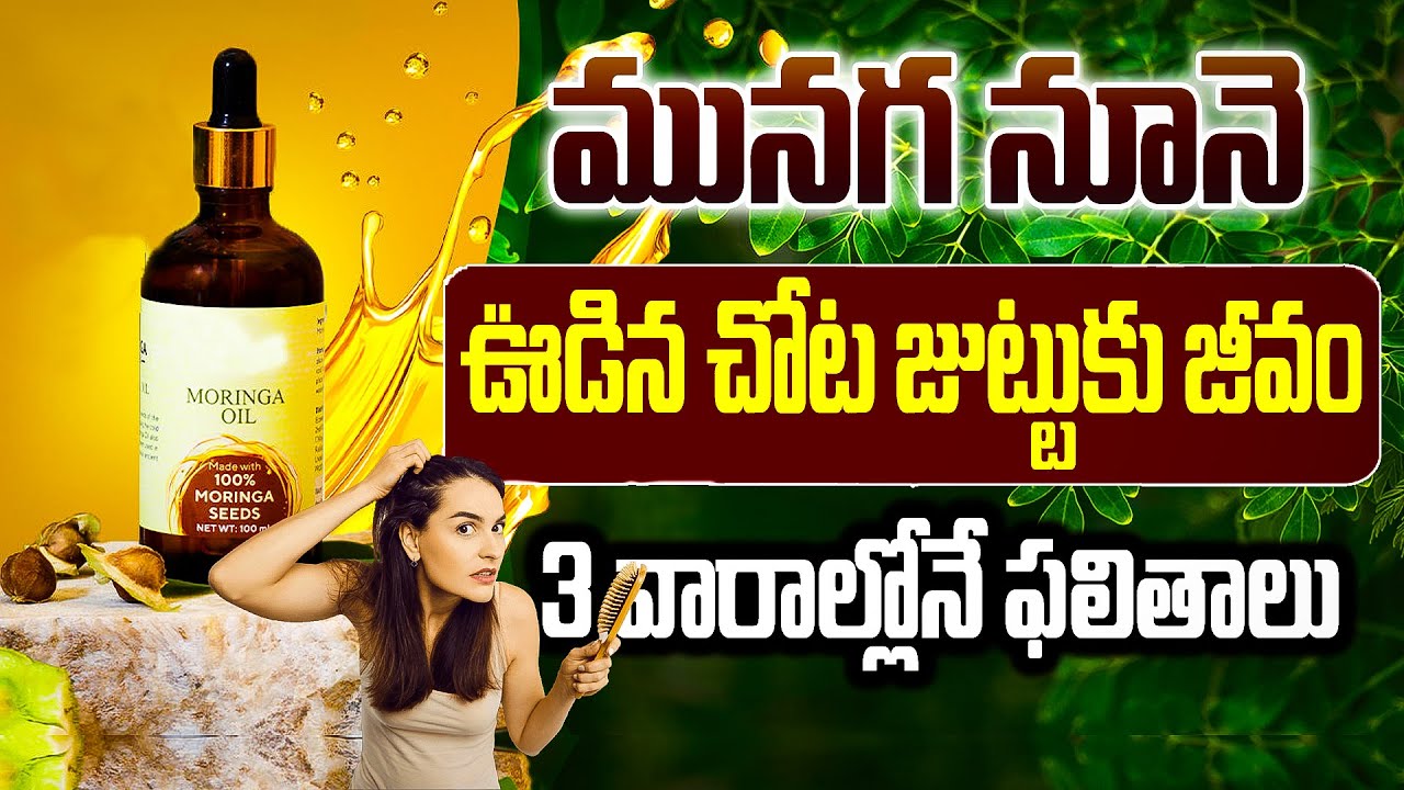 Hair Fallకు Permanent Solution | Moringa Oil for Hair Regrowth Naturally