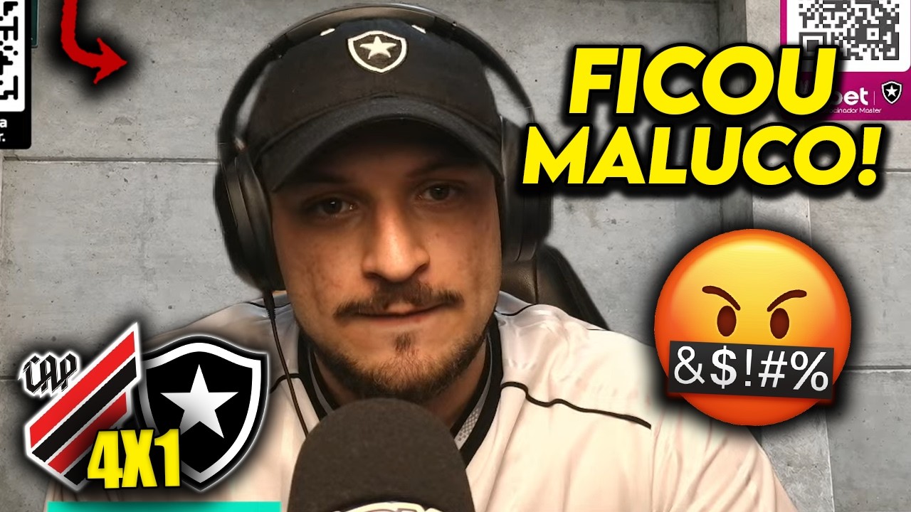 BOTAFOGUENSE ENLOUQUECIDO AP&Oacute;S A GOLEADA - ATHLIETCO-PR 4x1 BOTAFOGO - BRASILEIR&Atilde;O 2026 - REACT