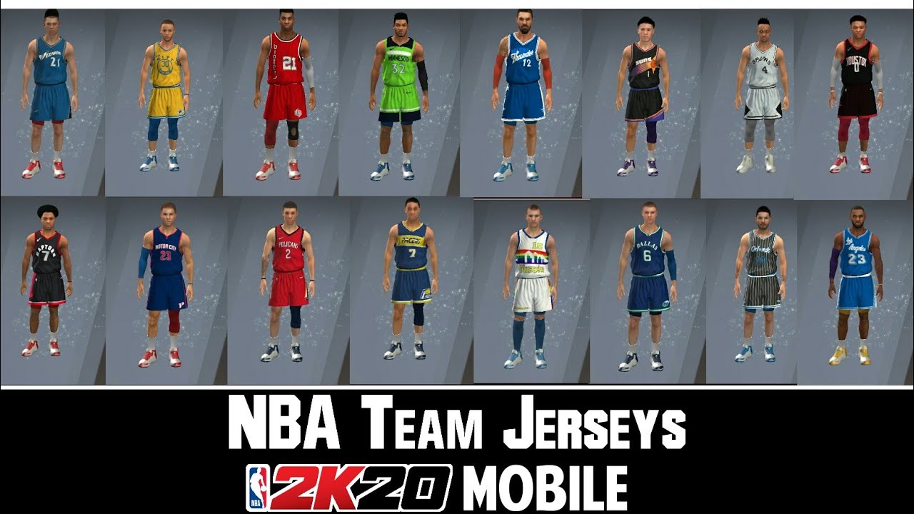 ALL NBA TEAM JERSEYS NBA 2K20 MOBILE EDITION