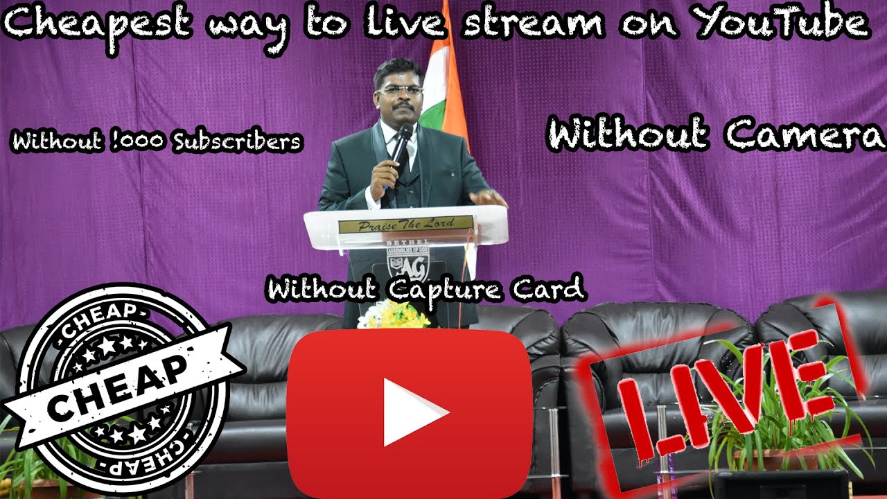 Mobile as Camera for Church Live | Cheap | No Capture Card | Lesson2 | YouTube Live from OBS | Tamil