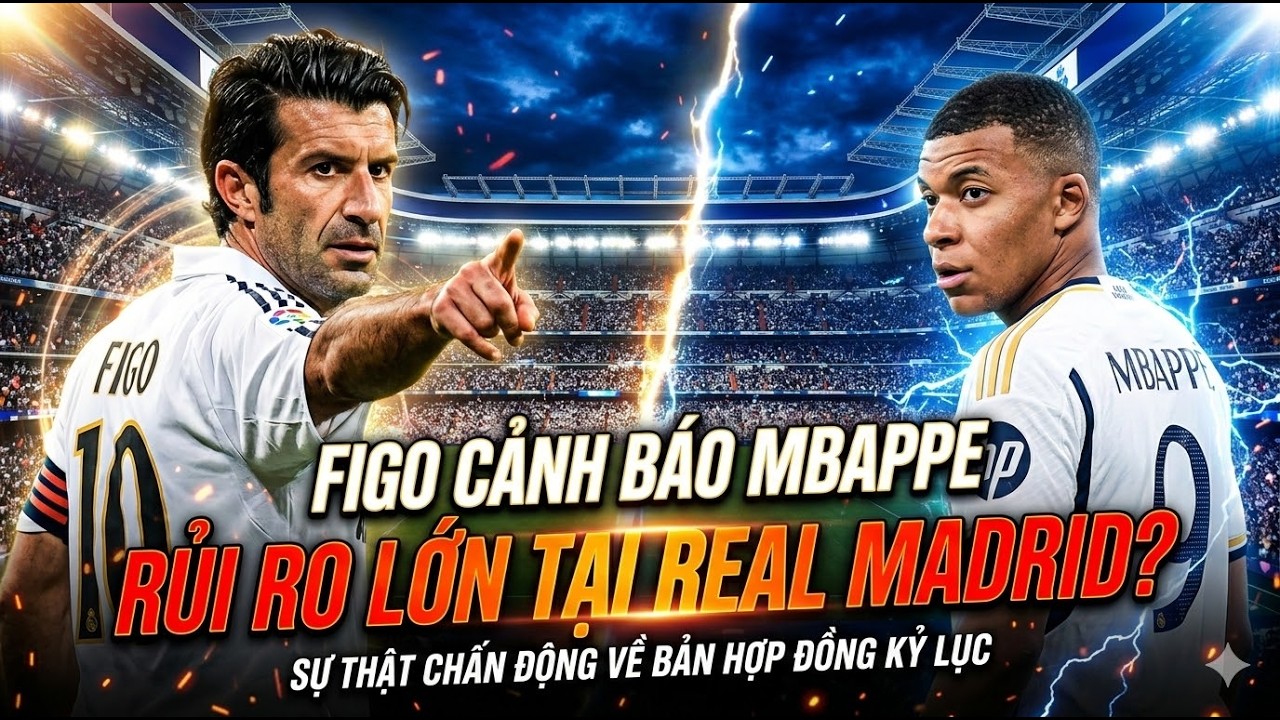 HUYỀN THOẠI LUIS FIGO CẢNH BÁO KYLIAN MBAPPE VỀ RỦI RO ĐÁNH ĐỔI SỰ NGHIỆP TẠI REAL MADRID !