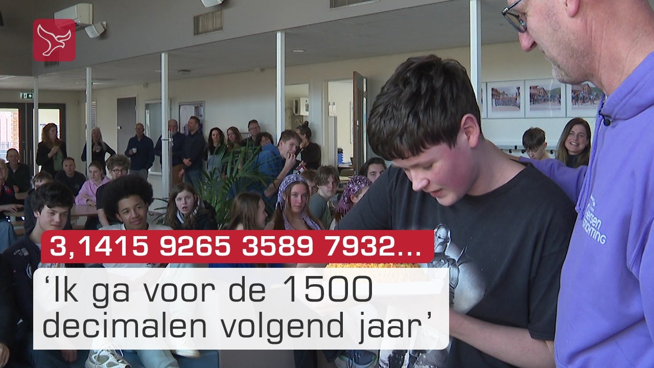 Duizend decimalen van getal pi? Finn (15) dreunt ze uit het hoofd op | Omroep Flevoland