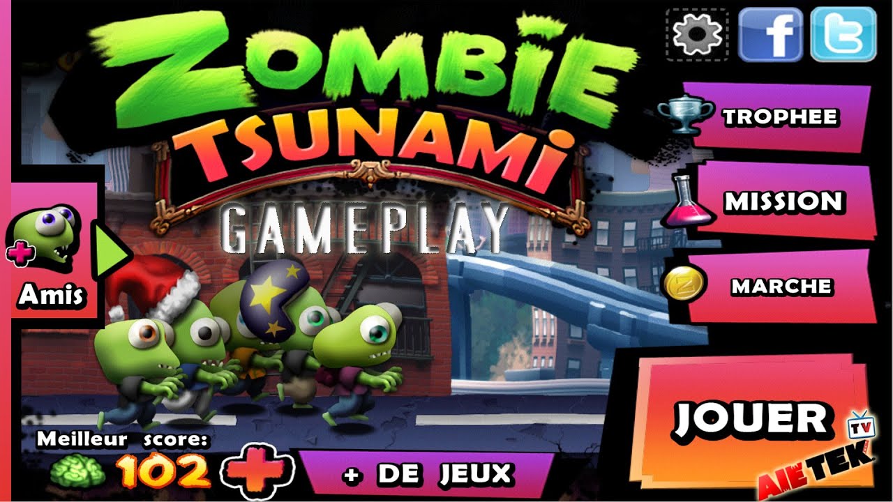 Gameplay Zombie Tsunami - All Unlocked