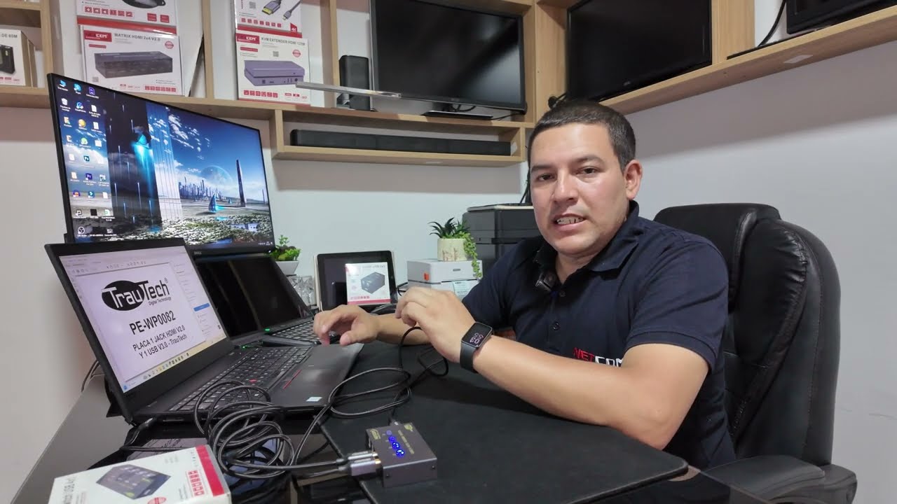Switch / Conmutador USB 2.0 - NETCOM