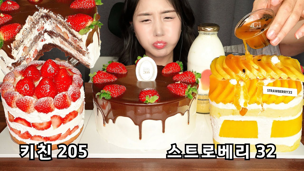 ЛУЧШИЕ ТОРТЫ В МОЕЙ ЖИЗНИ🍓🥭 КЛУБНИЧНЫЙ И МАНГОВЫЙ ТОРТ ASMR MUKBANG ДЕСЕРТ MUKBANG