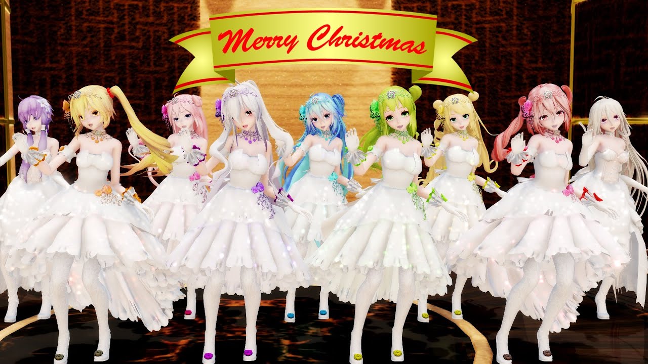 【MMD】🎄Mariah Carey - All I Want for Christmas Is You💖【9 Vocaloids】[4K]