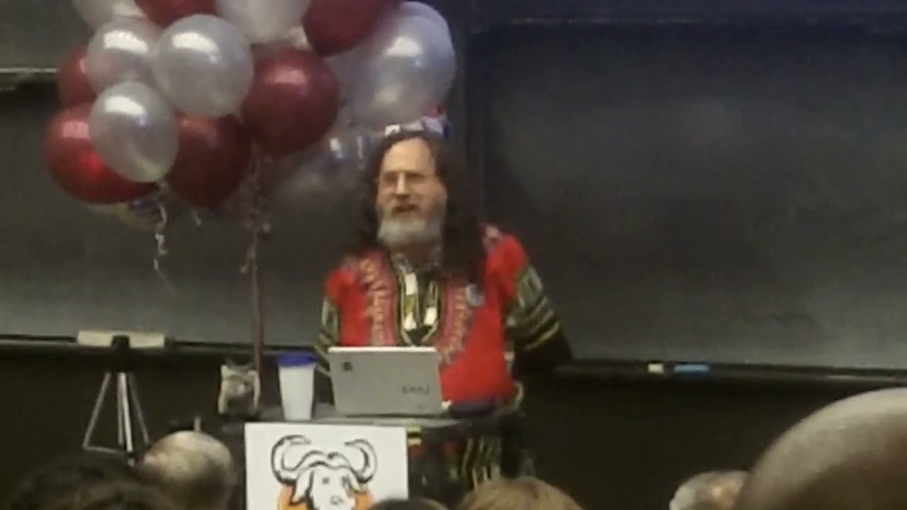 GNU 30-year anniversary celebration &ndash; Richard Stallman (MIT Cambridge, Massachusetts, 2013)