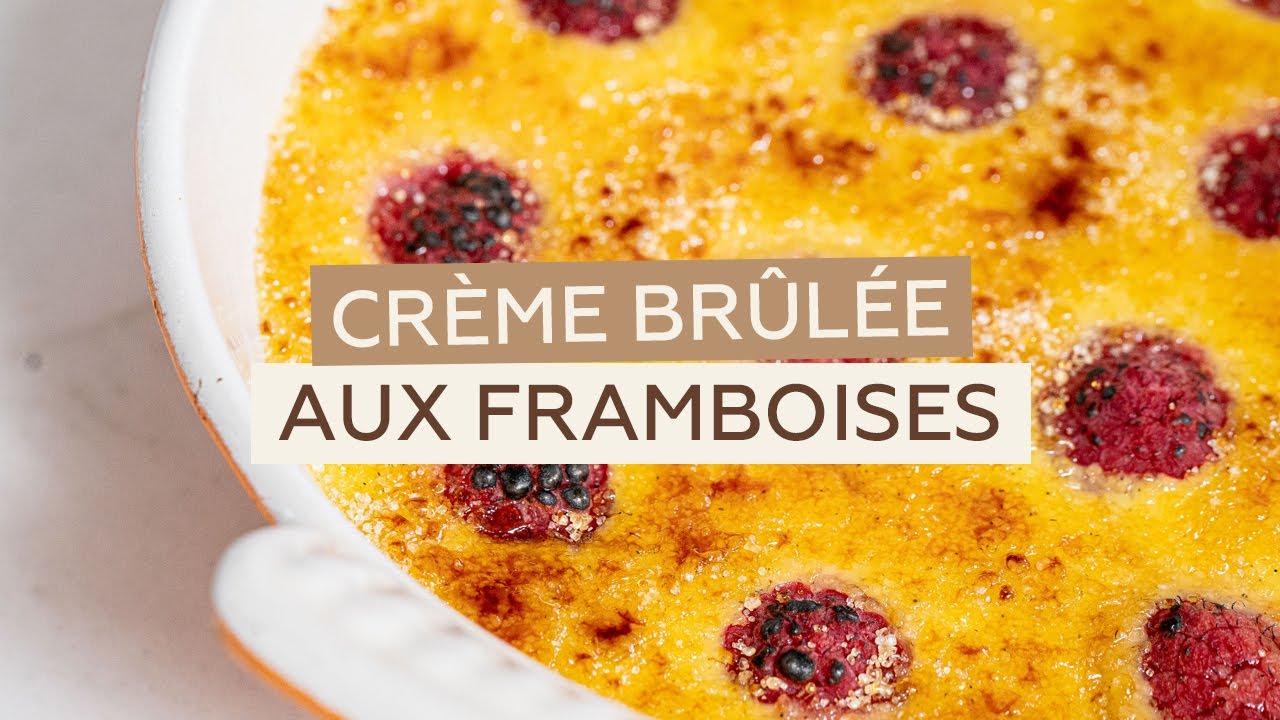 Crème brûlée vanille framboise | Yann Couvreur