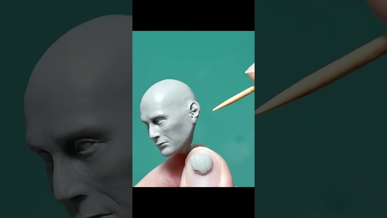 Sculpting with a Toothpick -Mads Mikkelsen #art #sculpture #polymerclay #clay