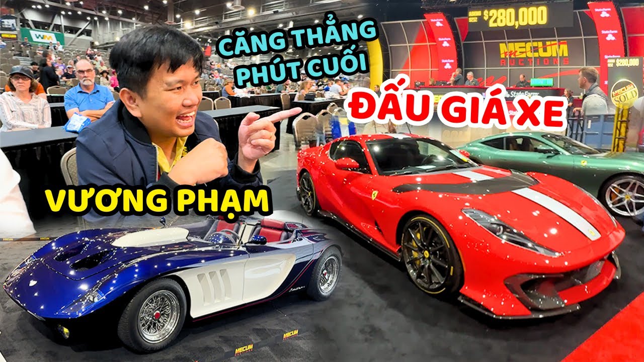 Vương Phạm lần đầu trải nghiệm đấu giá xe căng thẳng đến phút cuối cùng