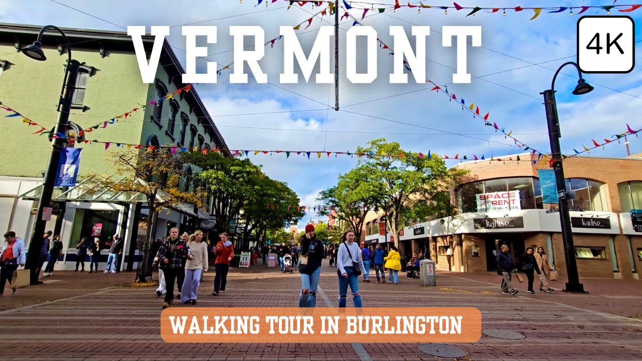 [4K] Walking Tour in Vermont during Fall Season🍁🍂