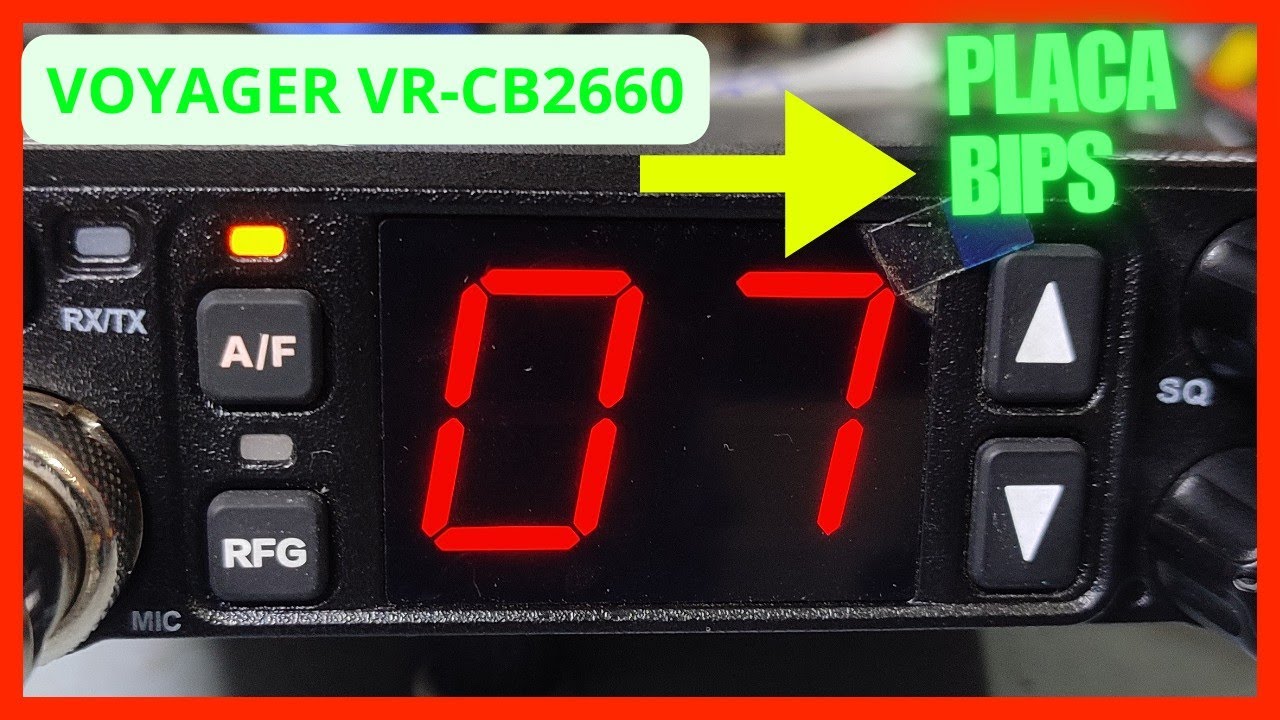 Voyager VR-CB2660 instalação de placa bip e regulagens