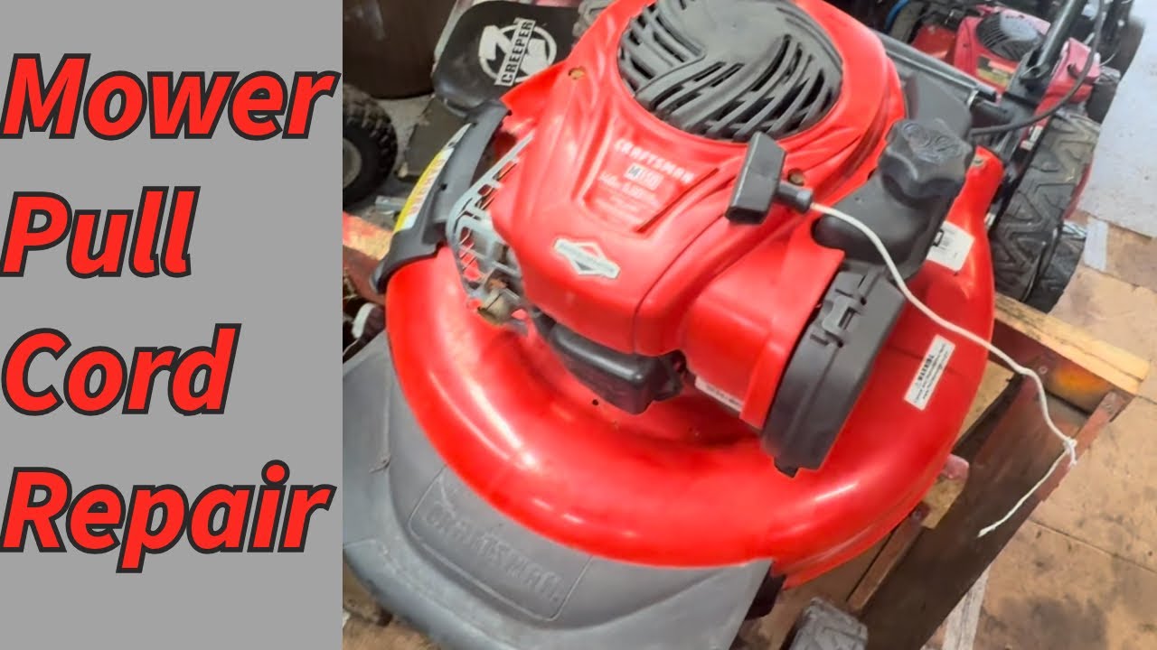 Briggs and Stratton lawnmower pull cord repair