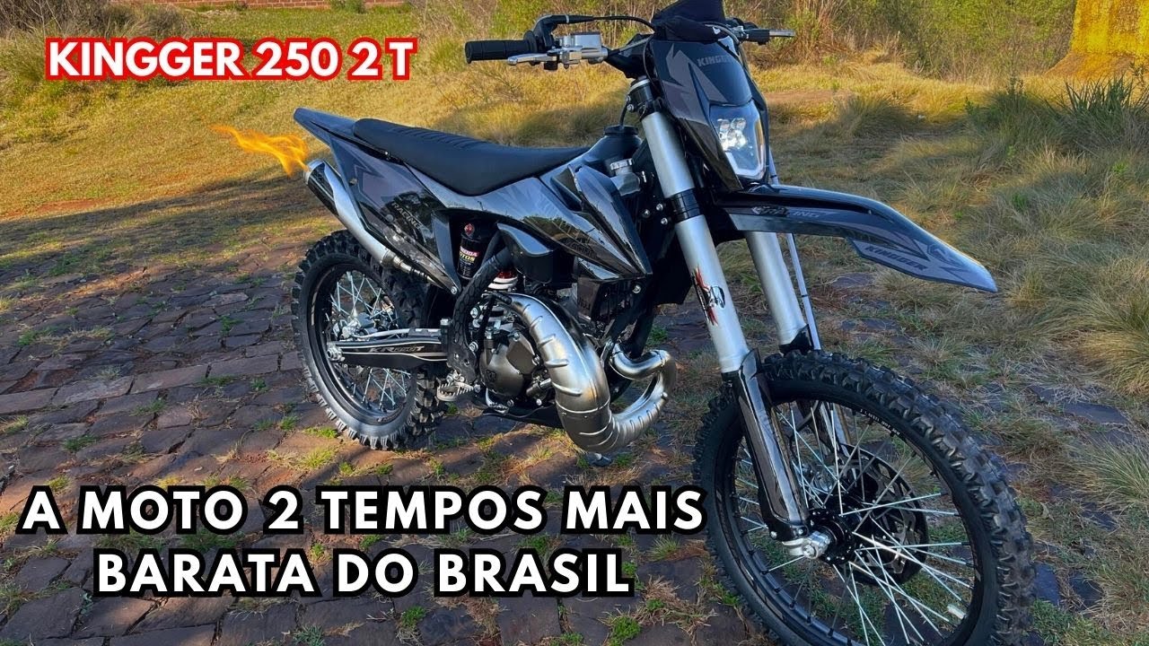 PRIMEIRAS IMPRESSÕES KINGGER 250 2 TEMPOS SERÁ QUE PRESTA PARA TRILHA?  VEJA TODOS OS DETALHES...