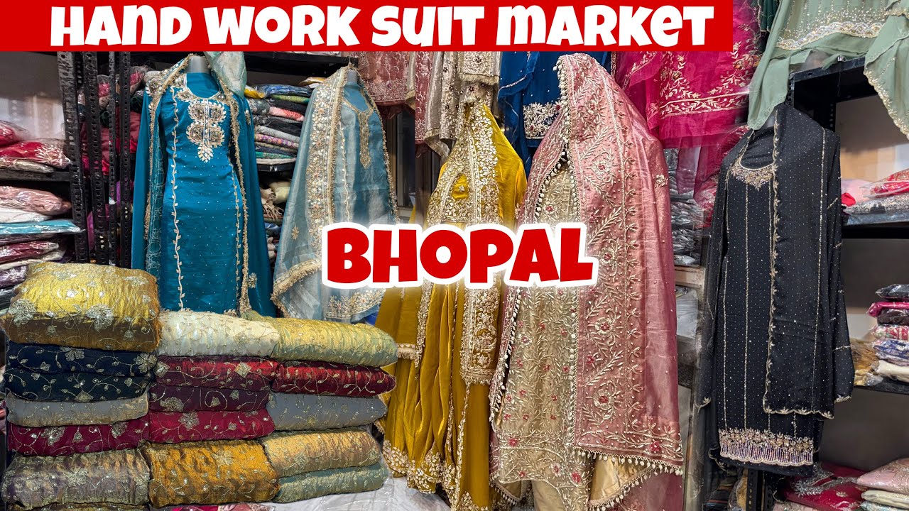 Handwork Ladies Suits Wholesale fancy cotton ladies suit market in Bhopal Baag umra dulha market