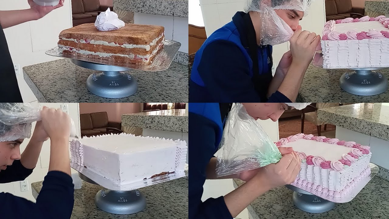 DECORAÇÃO DE BOLO RETANGULAR PARA INICIANTE | Confeitando com Lucas