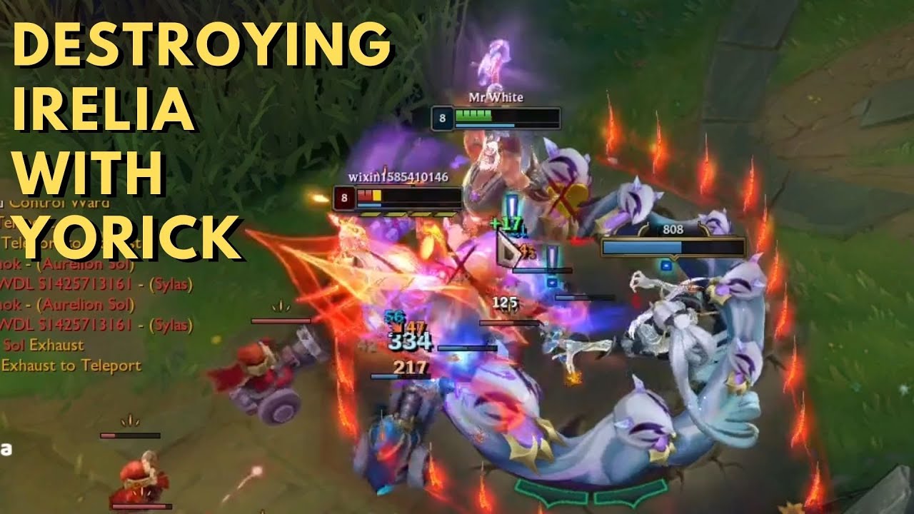 Irelia is not a Yorick counter.