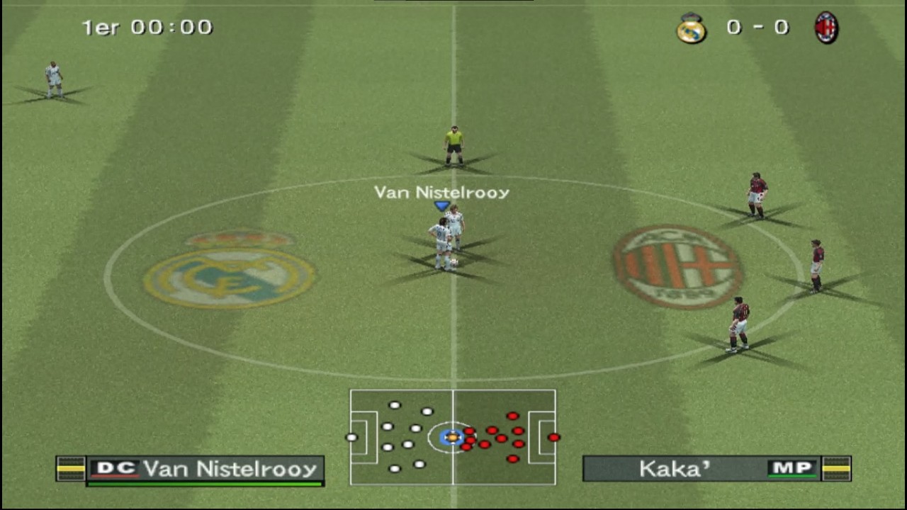 PES 6 - REAL MADRID vs AC MILAN |PS2 GAMEPLAY