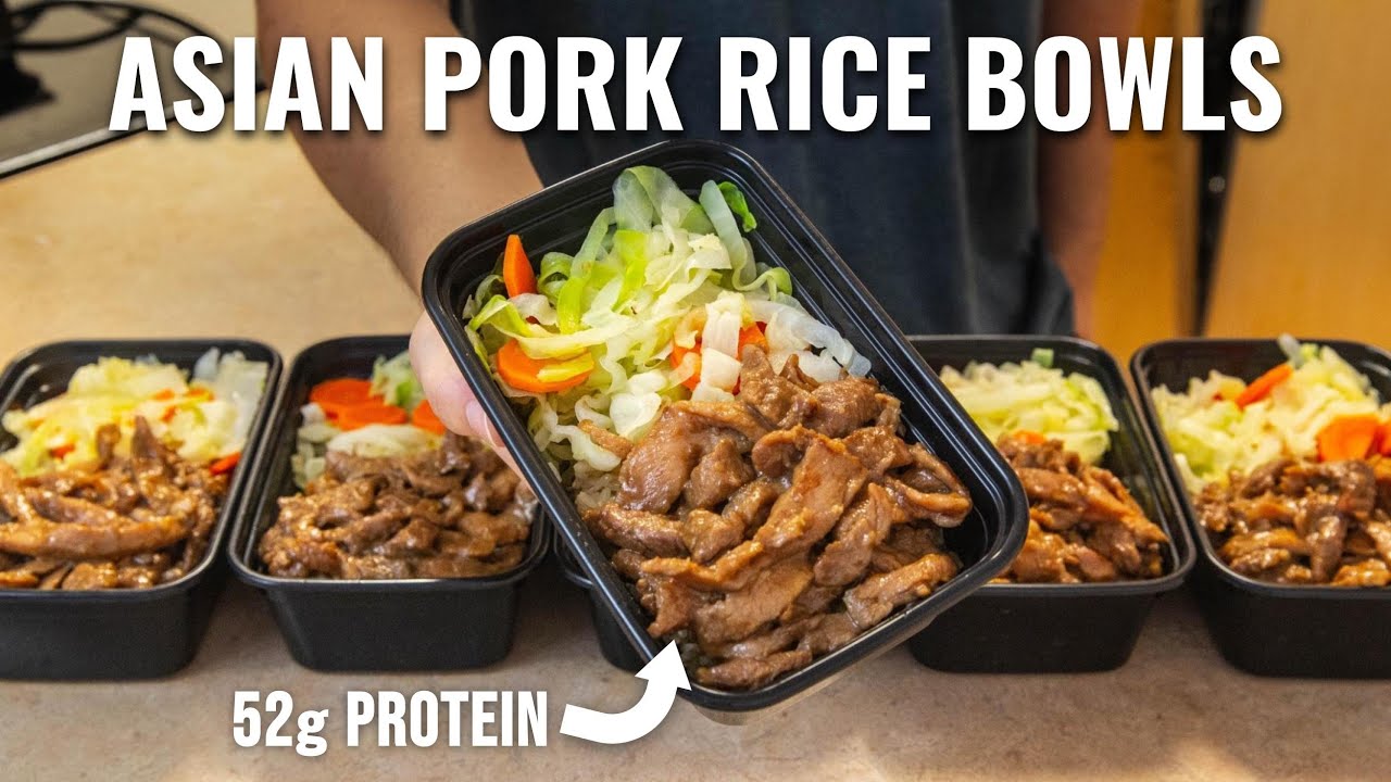 Making Asian Pork Rice Bowls for $5 | Meal Prep