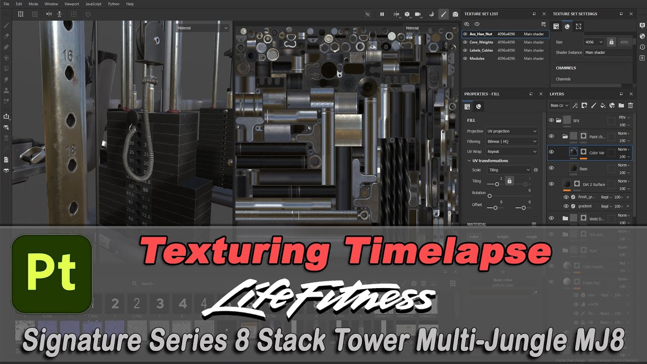 Life Fitness MJ8: Texturing Timelapse