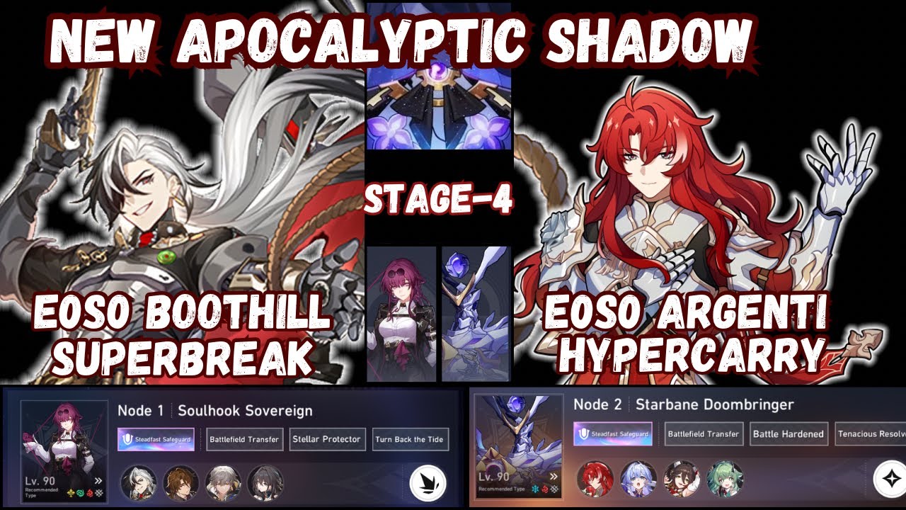 NEW Apocalyptic Shadow Floor 4 | E0 S0 Boothill Superbreak & E0 S0 Argenti | Honkai: Star Rail 2.4