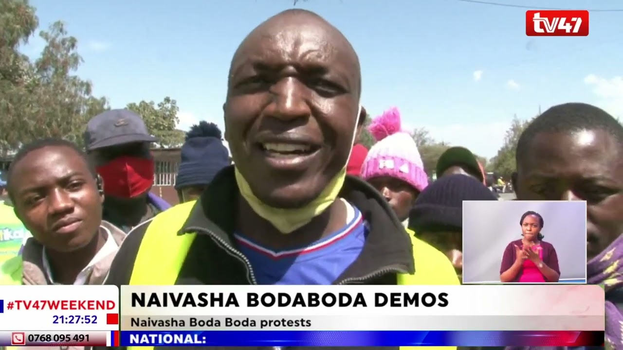 Naivasha boda-boda riders protest in what they term as harassment by unknown people in the area