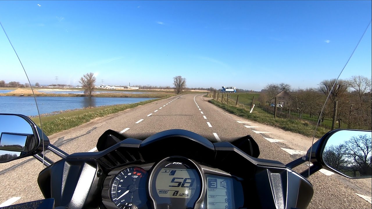 Motor Video fjr1300ae Gelderland 1 Scherpenzeel Arnhem Pannerdenschkanaal river Waal