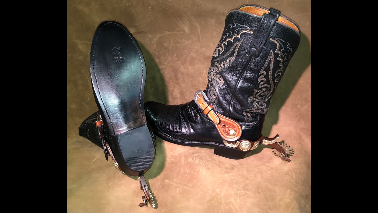 Lizard Skin Lucchese Boots Refurbish with JR Soles