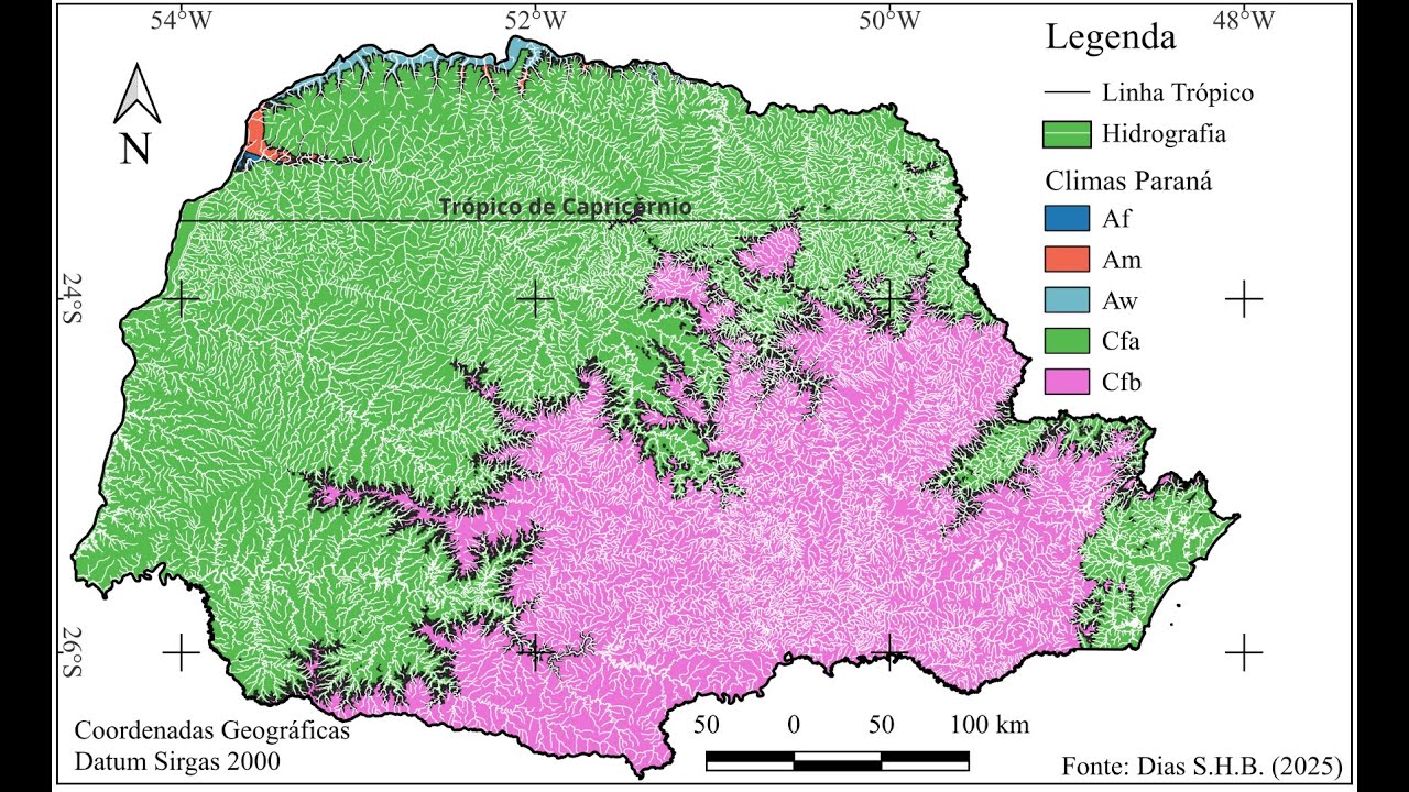Mapa de Clima e Hidrografia do Paraná no QGIS 🌎 | Tutorial Passo a Passo