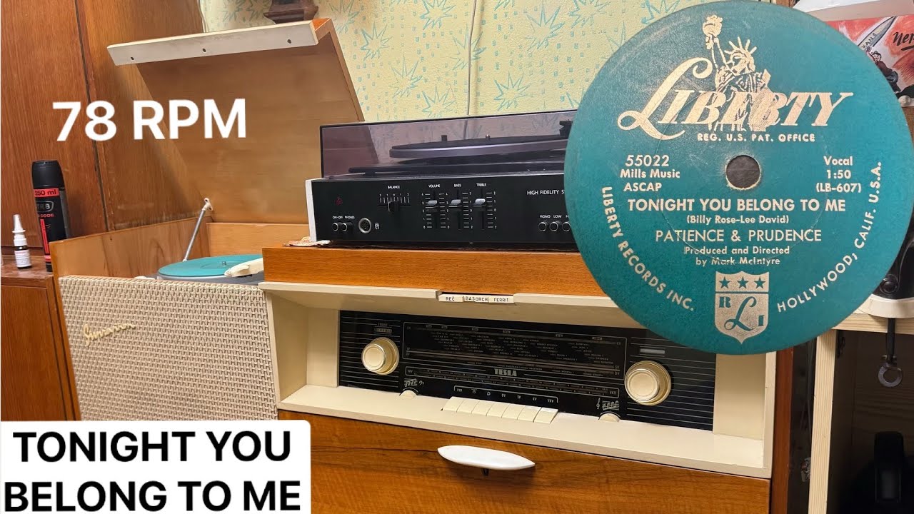 Patience & Prudence - Tonight you belong to me 78 rpm (Supraphon LE680)