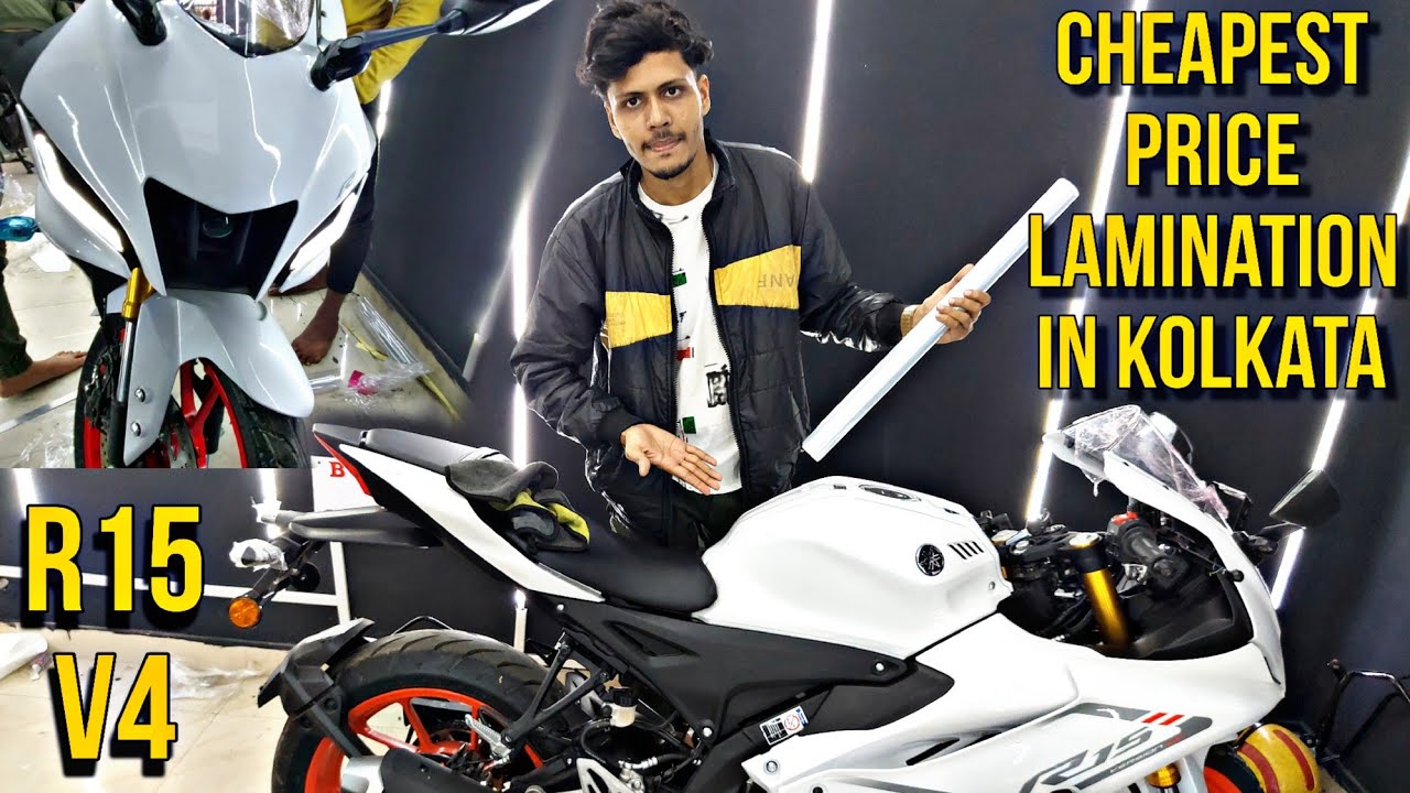 Yamaha R15 V4 Full Body Lamination | Cheap Price Lamination Shop in Kolkata