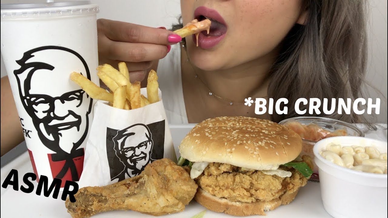 KFC BIG CRUNCH BOX MEAL | *No Talking ASMR | N.E Lets Eat