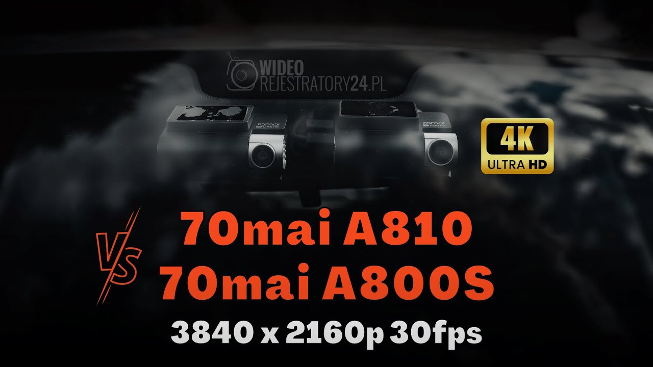 Wideorejestratory 70mai A810 vs A800S - por&oacute;wnanie / comparison