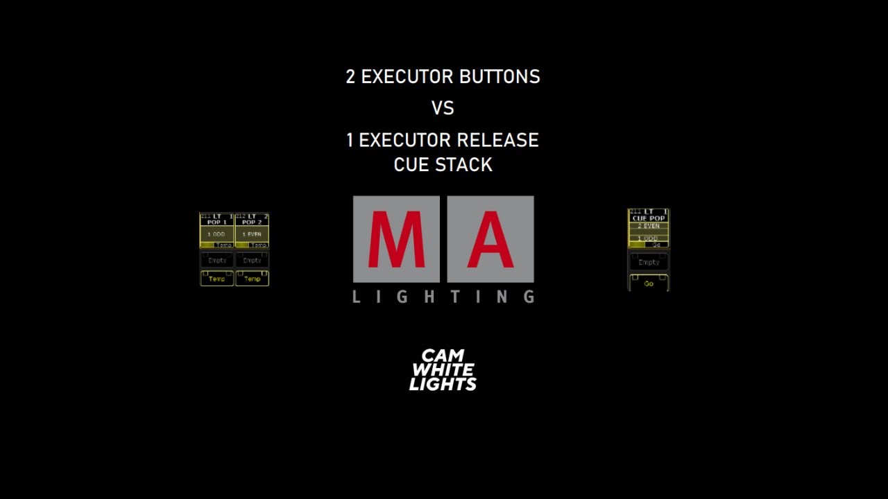 GRANDMA 2 - EXECUTOR CUE STACK V EXECUTOR TEMPS (TUTORIAL)