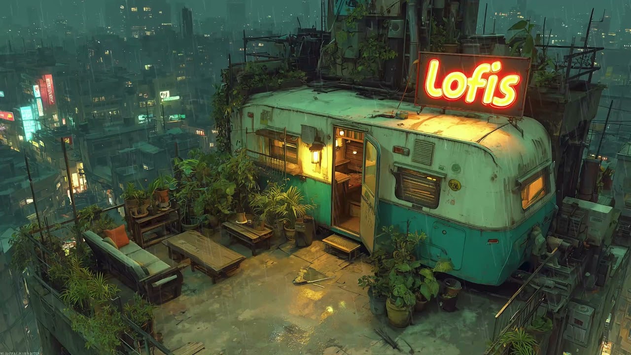 Digital Radiance / Lofi / Soundscape | Soft Afterdark Rain